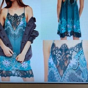 Free People Who’s Sorry Now Printed Slip in Jade